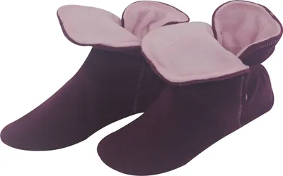Produktbild von RAIKOU Hausschuhe Damen,Herren aus Micro Fleece 43/46 Granat/Rosa mit ABS und Rutschfester Sohle, Super Flauschige Hüttenschuche