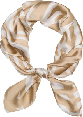 Produktbild von styleBREAKER Damen Halstuch mit Zebra Muster & Streifen | quadratisches Nickituch 70x70 cm | weiches Satin Tuch für Frühling & Sommer | vielseitiges Bandana & Kopftuch