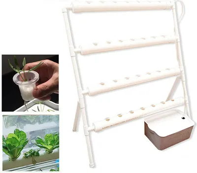 Image de Kit de culture hydroponique Système hydroponique 36 trous Fruits individuels PVC Culture de l'eau Tuyau hydroponique Home Earthless Plant Growing System Culture hydroponique Jardin Plantes Croissance Tuyau Système d'irrigation