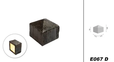Produktbild von DECO WOOD Kopplungsstück modern aus Polyurethane, Verzierung Modern, PolyurethanBalkendeko Holzoptik (dunkelbraun - 115x115mm) Rohrabdeckung Holzimitat
