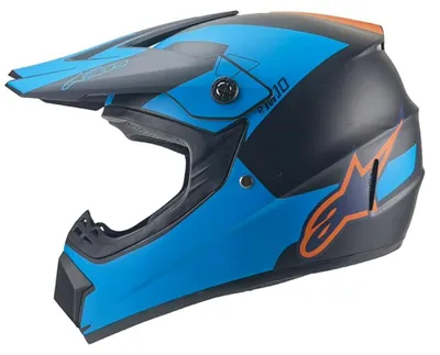 Produktbild von Crosshelm Helm Kinderhelm Motorradhelm Motocross Blau Schwarz Größe XS