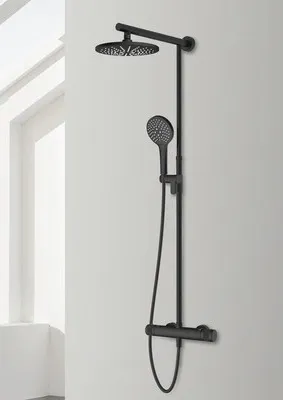 Obrázek produktu pro Hlavová sprcha Avital 25 cm černá matná