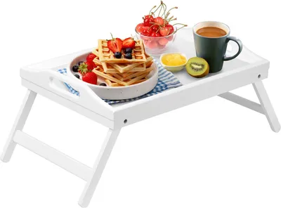 Produktbild von Klappbares Bett-Tablett - Bambus - Für Frühstück und Snacks