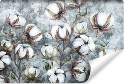 Produktbild von Muralo Vlies Fototapete für Wohnzimmer BAUMWOLLE Blumen Beton Abstraktion Vintage Br. 520cm x Hö. 318cm