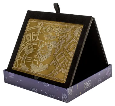 Image de Carte en métal réplique de la Carte du Maraudeur, Harry Potter, 15 cm