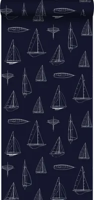 Immagine prodotto di ESTAhome carta da parati barche blu navy - 136428 - 53 cm x 10,05 m