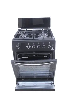 Produktbild von Gasline Gas Standherd 60cm mit Gasbackofen SHGG6060KGGB, Grill, Umluft, WOK, Schwarz, Erdgas, LPG