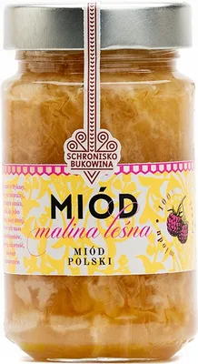 Zdjęcie produktu dla Miód malina leśna 240 ml/315g - Schronisko Bukowina