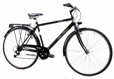 Image de F.lli Schiano Mario Schiano City Bike 28" - Vélo de Ville, Homme, Roues 28", 6 Vitesses, Cadre Acier, Avec Accessoires - Couleur Noir