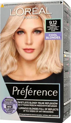 Produktbild von Loreal Preference hair dye Very Light Blonde 9.12 Siberia