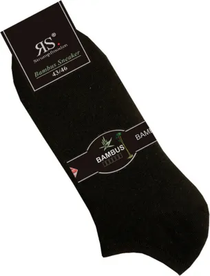 Produktbild von Strumpf Riese Uni Bambus Sneaker Socken - 3 Paar black-35.38