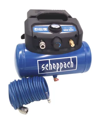 Image de Compresseur d'air comprimé Scheppach HC06 avec tuyau 6L 9,7kg sans huile Appareil à air comprimé