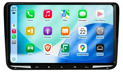 Immagine prodotto di Autoradio Android da 9'' con 32 GB per VW Golf 5 6 Passat B6 B7 CarPlay Android Auto Navigatore Bluetooth DAB+ Telecamera posteriore
