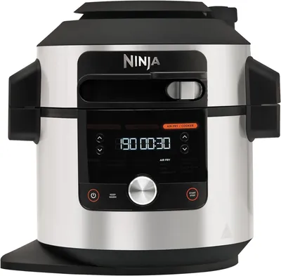 Produktbild von NINJA Multikocher Foodi Max 12in1 Multikocher 7,5L Schnellkochtopf Heißluftfritteuse, 1000,00 W, mit Fritteuse, Elektrisch, Ohne Öl, Air, Slow Cooker