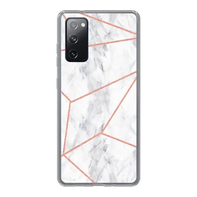Produktbild von MuchoWow® Handyhülle Schutzhülle Hülle für Samsung Galaxy S20 FE Marmor - Roségold - Weiß Silikon Softcase Handy Hülle - Abdeckung