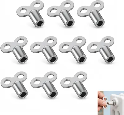 Imagen del producto de Juego de llaves de purga, 10 unidades, 5 mm, aleación de zinc, para radiadores