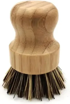 Produktbild von 1 Stück gemüsebürste,Pilzpinsel,kartoffelbürste,Pilzbürste Champignonbürste,Pilz bürste,Holzspülbürste,Handflächenbürste aus Natürlichem Bambus für Geschirr Topf Töpfe Pfannen Umweltfreundlich