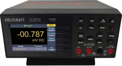 Produktbild von VOLTCRAFT VC-655 BT Tisch-Multimeter digital CAT I 1000 V, CAT II 600 V Anzeige (Counts): 55000