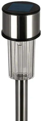 Produktbild von DEUBA® Solarlampe für Außen 16er Set LED Wetterfest IP44 Dämmerungssensor Erdspieß Edelstahl Weiß Solar Garten Leuchte Außenleuchte Balkon Deko