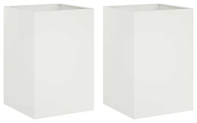 Immagine prodotto di vidaXL Vaso da giardino, 2 pezzi, bianco, 40 x 40 x 75 cm