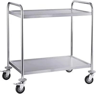 Produktbild von Edelstahl Servierwagen mit 2 Böden