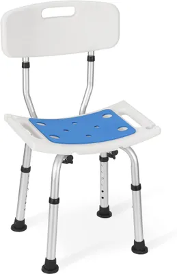 Image de Siège de douche, tabouret de douche, siège de bain - 6 niveaux de hauteur - Aluminium - Antidérapant