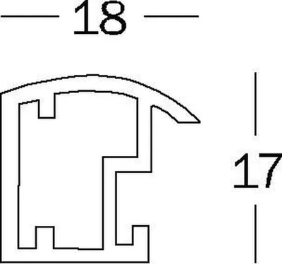 Immagine prodotto di Cornice in plastica Trendstyle 70x100 cm argento