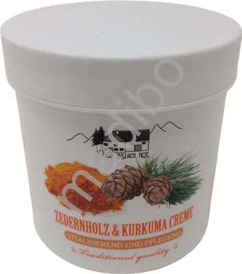Image de Soin de la peau au bois de cèdre et au curcuma 250ml - Crème de Pullach Hof pour une peau saine