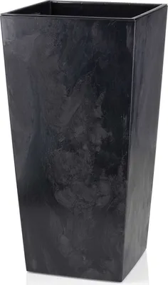 Produktbild von HowHomely Blumentopf Porto 67,7 cm Höhe, Pflanzkübel, Schwarz Übertopf für garten balkon