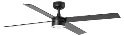 Produktbild von Energiespar Deckenventilator mit LED Beleuchtung und Fernbedienung Rudder L-4 Schwarz 132 cm