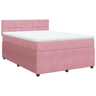 Produktbild von Boxspringbett mit Matratze Rosa 160x200 cm Samt
