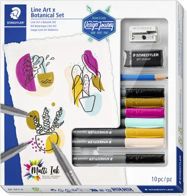 Image de STAEDTLER "Design Journey" LineArt & Botanical Set 10-teilig retail