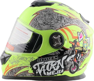 Produktbild von Integralhelm Helm Kinderhelm Motorradhelm Motorrad Crosshelm Mejia Gelb Größe XL