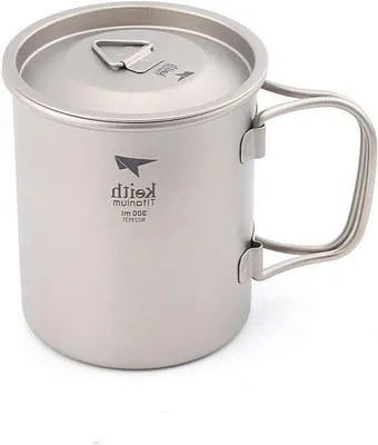 Obrázek produktu pro Titanový hrnek 300 ml, skládací, pro kempování a outdoorové aktivity