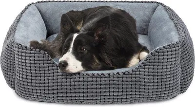 Produktbild von Famanu Hundebett für mittelgroße Hunde - waschbar, antislip, 76 x 61 x 23 cm