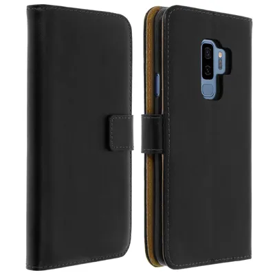 Image de Galaxy S9 Plus Housse en similicuir avec support et porte-carte- Noir