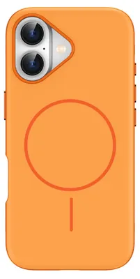 Imagen del producto de Funda trasera de color para iPhone 16 con anillo MagSafe delgado de imoshion - Naranja