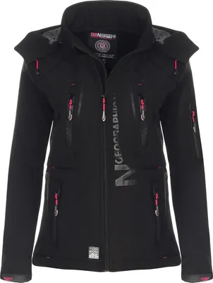 Produktbild von Geographical Norway Damen Softshell Jacke G-TANSY - SCHWARZ / F.PINK - XL