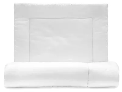 Zdjęcie produktu dla Luksusowe poduszki i kołdra z mikrofibry dla noworodków, 100 x 135 cm, białe