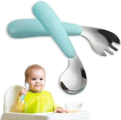 Productafbeelding van Kinderservies Bestekset Gebogen Lepels en Vorken voor Kinderen