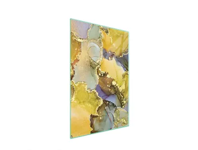 Produktbild von Herdabdeckplatte 35x52 Glaskeramikkochfeld Abdeckung Spritzschutz Glasplatte Deko Schneidebrett Marmor Golden