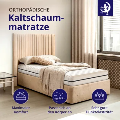 Produktbild von 7-Zonen ergonomische Matratze 200x200 H2 / H3 hochwertige Qualität Höhe 18cm