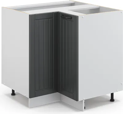 Produktbild von Eckunterschrank Vicco Fame-Line Anthrazit Landhaus 80.5 cm ohne Arbeitsplatte, Model 36021
