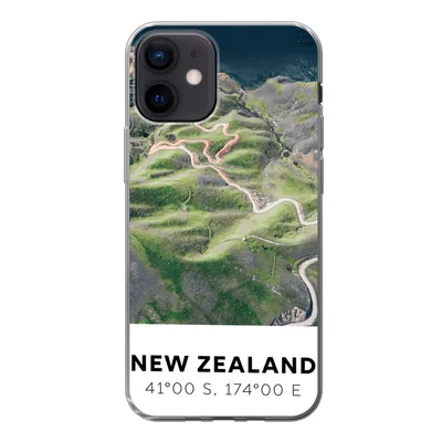 Produktbild von MuchoWow® Handyhülle Schutzhülle Hülle für iPhone 12 Neuseeland - Wasser - Grün - Strand Silikon Softcase Handy Hülle - Schutzhülle