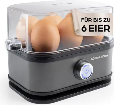 Produktbild von GOURMETmaxx Design-Eierkocher für 6 Eier mit Messbecher & Eierstecher - kompakt