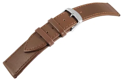 Produktbild von Steinmeister Uni ErsatzArmband Ersatzarmband aus Echtleder - Braun- genäht - 10 - 26 mm Stegbreite