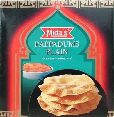 Obrázek produktu pro Midas Pappadums přírodní indický snack 110g