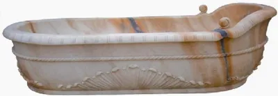 Luxus Barock Marmor Badewanne Sonnenuntergang Rot Luxury Baroque Marble Bathtub Sunset Red