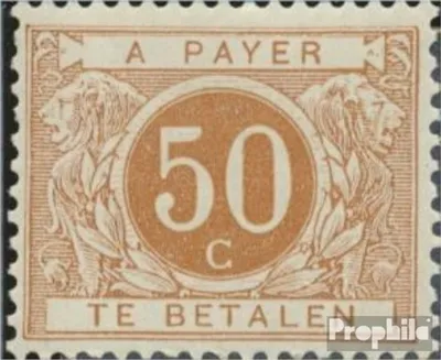 Produktbild von Briefmarken Belgien 1895 Mi P6 postfrisch Portomarke