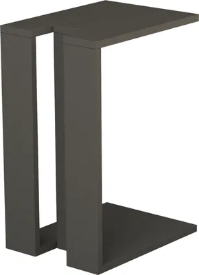 Produktbild von DECORTIE Muju Modern C Form Beistelltisch Anthrazit Grau Mehrzweck 30 x 40 x 57 cm